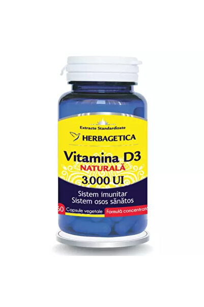 herbagetica витамин D3 3000 IU, 60 капсули,