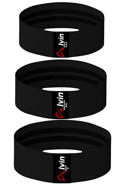 Alvin Spor High Quality Cotton Squat Band Set of 3 - with Light, Medium, and ...