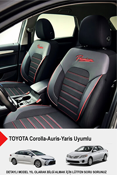 GM-DESIGN غطاء مقعد السيارة الفاخر من سلسلة بريميوم (متوافق مع تويوتا كورولا-...