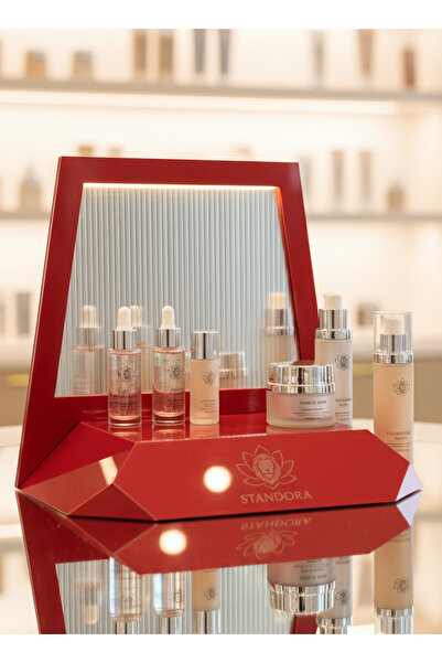 STANDORA Luxury Red Plexiglass Cosmetic Organizer - Illuminated Perfume and M...