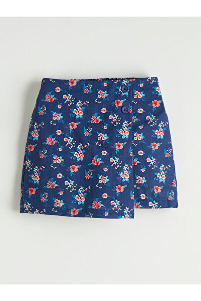 LC Waikiki Bleumarin imprimeu floral Fată fustă pantalon scurtă