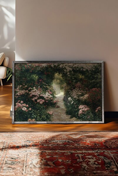 Postifull Tablou vintage, poster cu rama argintie, decor de perete vintage