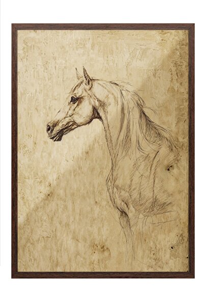 Postifull Vintage Painting, Brown Framed Poster, Vintage Wall Decor