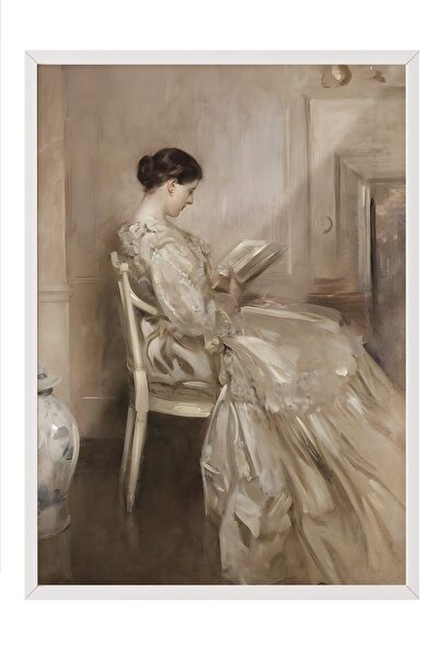 Postifull Tablou vintage, poster cu rama alba, decor de perete vintage