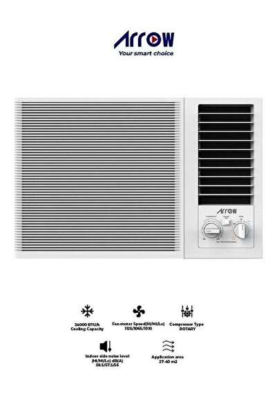 ARROW WINDOW AC 21450 BTU COOLING ONLY, White color | Mechanical Controller |...