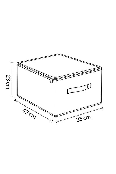 PH Prendi Home Jüt 2'li Set Çok Amaçlı Baza Altı ve Dolap İçi Düzenleyici Kutu Hurç 35x42x23 cm