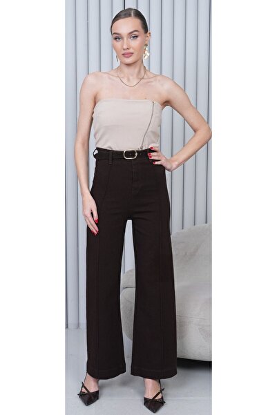 Rich Star Belted Ribbed Wide Leg Jeans