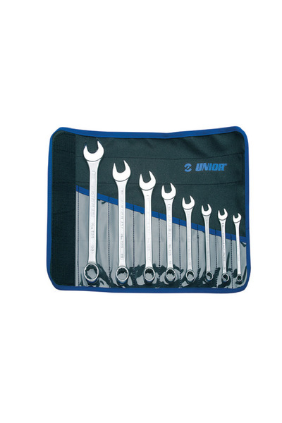 Unior Short combination wrench set in case 8 - 22 / 8