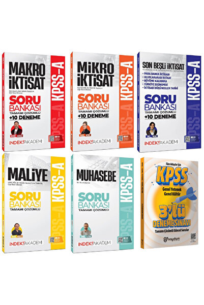 İndeks Akademi Yayıncılık 2026 KPSS A Grubu Maliye-Muhasebe-İktisat Çözümlü S...