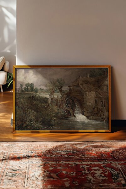 Postifull Tablou vintage, poster cu rama aurie, decor de perete vintage