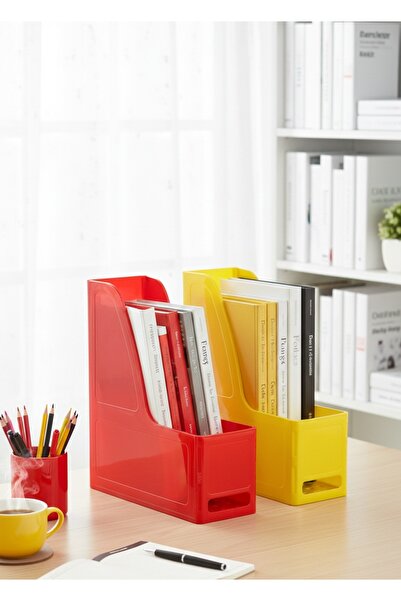 Ops MG 101 2'Lİ SET A4 DEMONTE PLASTİK DİKEY MAGAZİNLİK KLASÖR ARŞİV KUTUSU O...