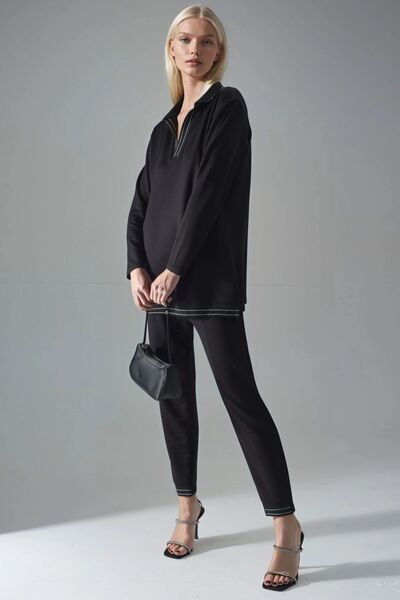 Hiccup ριγέ Σετ δύο τεμαχίων με γιακά πόλο Berşan Collection