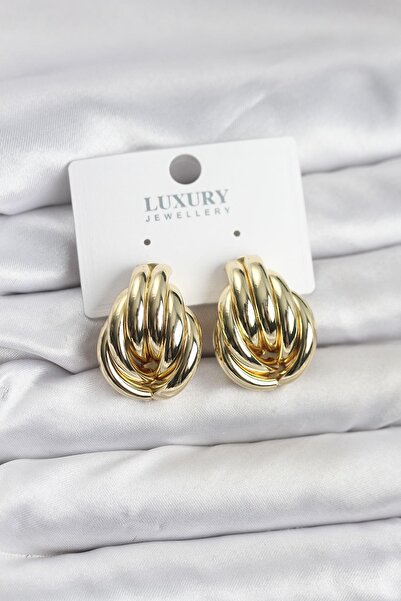 Inure Jewelry أقراط نسائية عتيقة بلون ذهبي نحاسي