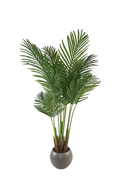 Nettenevime Yapay Ağaç Areka Ağacı Palmiye Ağacı Mokka Küre Saksıda 140cm Sal...