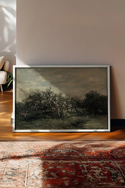 Postifull Tablou vintage, poster cu rama alba, decor de perete vintage