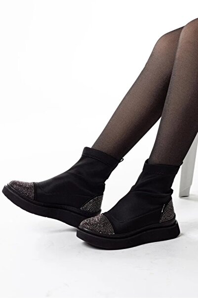 Layber Γυναικείες χειμερινές μπότες με λεπτομέρειες από δέρμα πέτρας Μπότες ά...