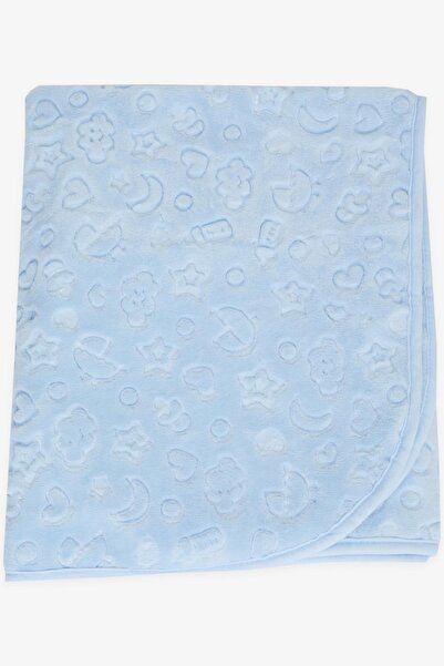 golden kids Breeze Golden Newborn Baby Blanket Embossed Patterned Blue
