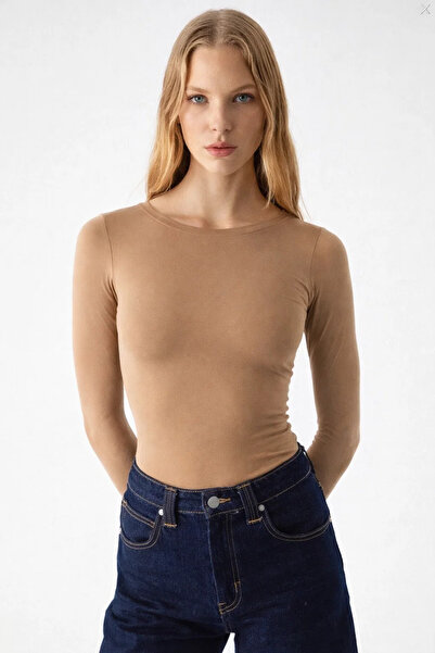 COMBİNE MİCHAİL Γυναικείο μπλουζάκι με λαιμόκοψη ποδηλάτου, βασικό, στενό, κα...