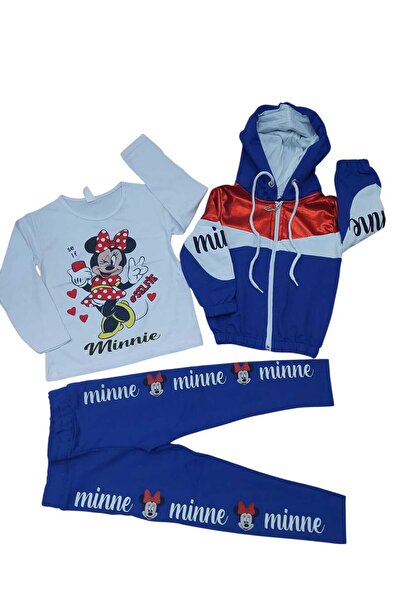 LaHadi Set de trening din bumbac cu imprimeu Minnie - 3 Piese