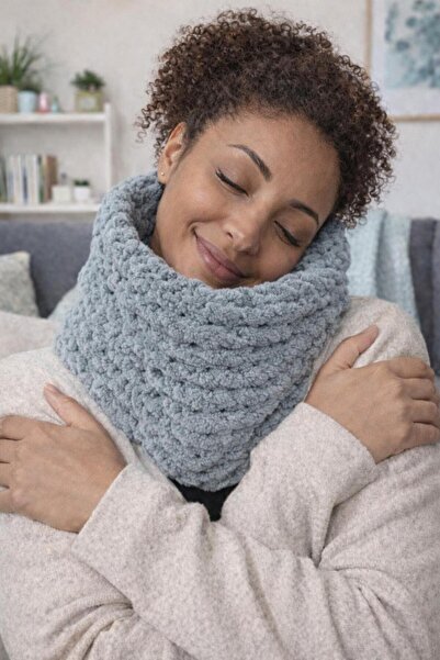 OTD STORE Puffy Peluş Boyunluk Atkı