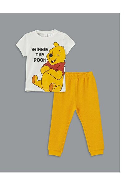 LC Waikiki Lcw Baby Bej Winnie the Pooh Printed Baby Boy Set
