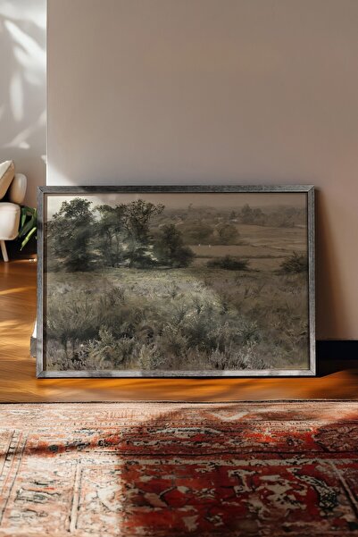 Postifull Tablou vintage, poster cu rama argintie, decor de perete vintage