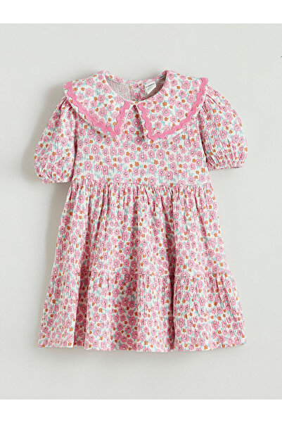 LC Waikiki Rochie pentru fetiță cu flori ecru