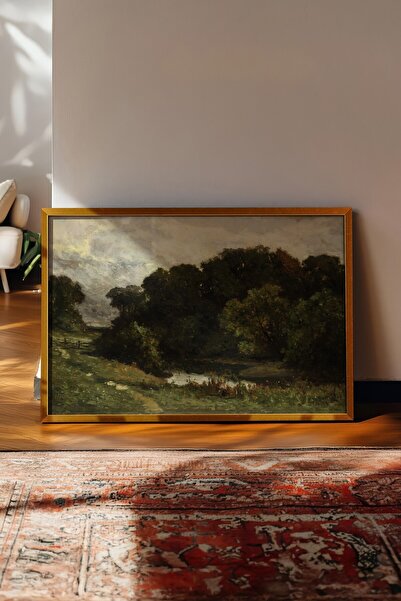 Postifull Vintage Tablo, Gold Çerçeveli Poster, Vintage Duvar Dekoru