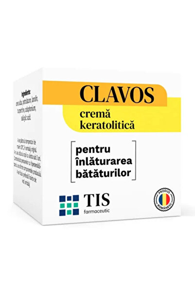 Tis Farmaceutic Cremă keratolitică Clavos pentru îndepărtarea calusului, 4 g,
