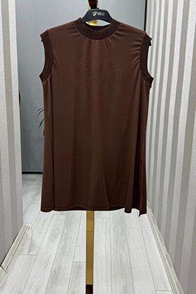 Ghisa Sleeveless Tunic Brown Gsbasic4677