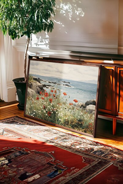 Postifull Vintage slika, poster u smeđoj ramovani, vintage zidni dekor