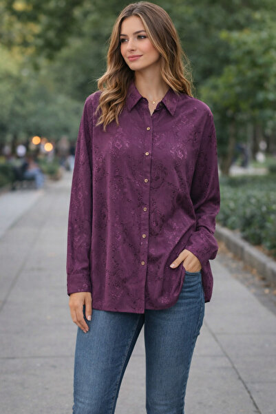 DİMA Patterned Jacquard Satin Shirt