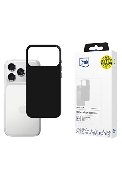 3MK Carcasă din silicon pentru iPhone 17 Pro Max, neagră