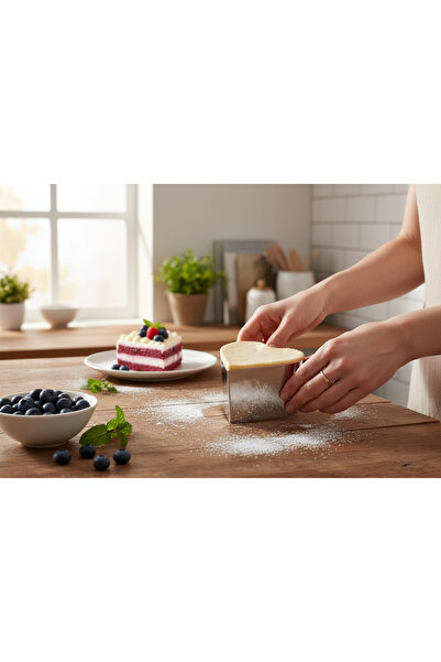 8x8 cm stainless steel heart-shaped parfait, cake, cake mold