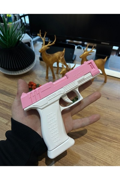 SZD Design Pembe Bölmeli Özel Yapım Çakmak Saklama Kabı Çakmak Silah Şeklinde...