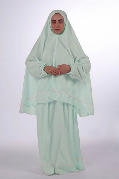 al bent al sharqieh Prayer set - Cotton prayer robe with sleeves