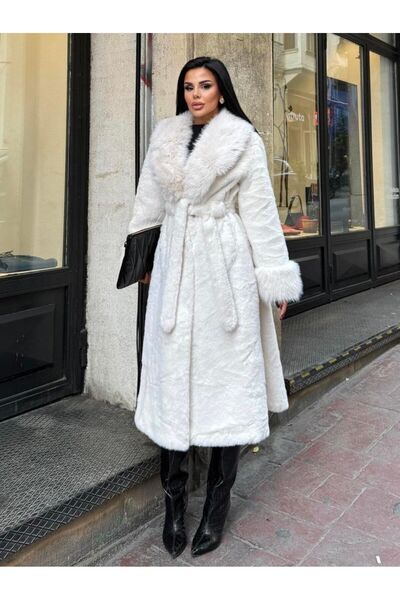 Rabiossa Women's Imported Long Fur Coat