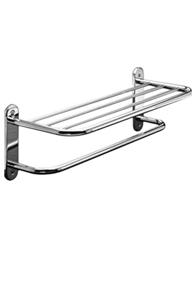 LC Double Layered Bath Towel Rack Wall Mounted Stainless Steel Towel Shelf