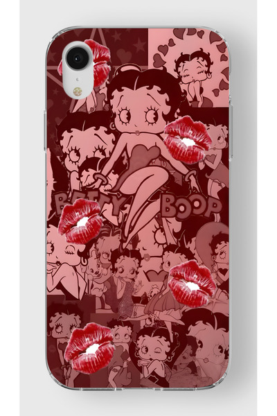 moonset Iphone XR Uyumlu Baskılı Yumuşak Silikon Şeffaf Telefon Kılıfı