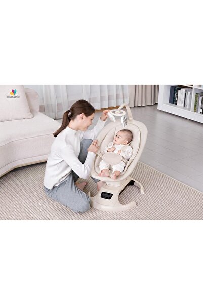 Mastela كرسي هزاز ذكي للأطفال حديثي الولادة - أرجوحة كهربائية