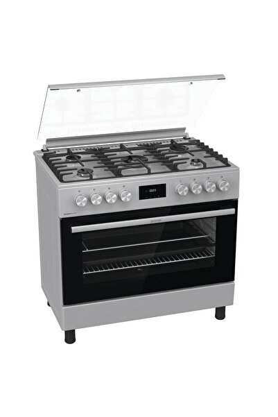 Gorenje Freestanding Gas Cooker 90 cm 5 Burners Cast Iron with Fan – GGI9C20X