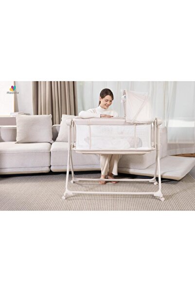 Mastela Portable Side Crib with Mosquito Net