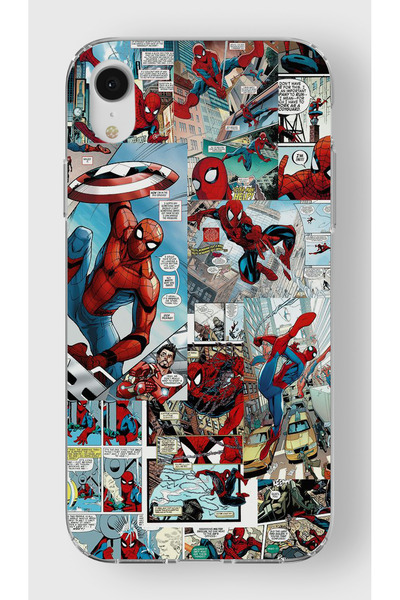 moonset Iphone XR Uyumlu Baskılı Yumuşak Silikon Şeffaf Telefon Kılıfı