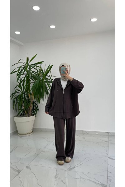 Minharir طقم نسائي أساسي مكون من قطعتين بغطاء رأس – طقم مريح وعصري للارتداء ا...