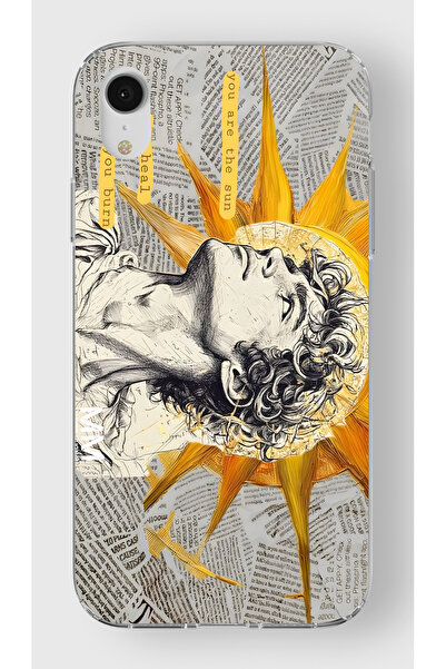 moonset Iphone XR Uyumlu Baskılı Yumuşak Silikon Şeffaf Telefon Kılıfı