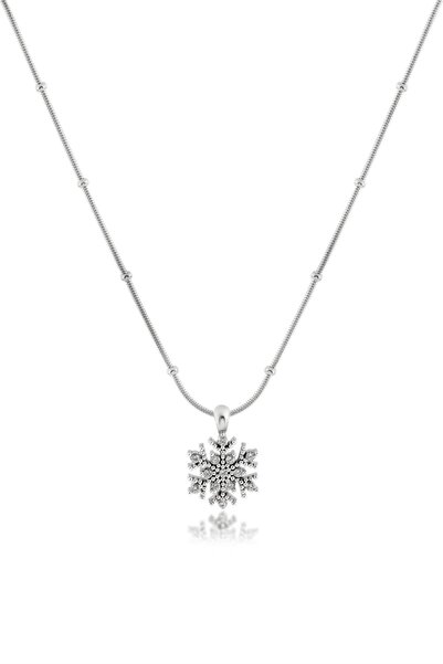 zelvona قلادة فولاذية فضية 45 سم