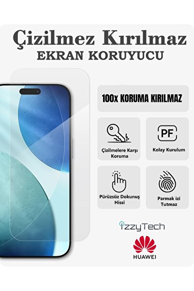 izzytech Huawei P40 Lite E Nano Screen Protector Film 9H Tempered Glass Full ...