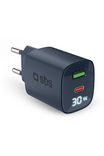 Other SBS USB + USB-C Gan Wall Charger Gray-Blue