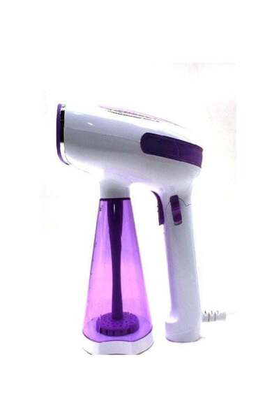 LC مكواة بخار يدوية للملابس بقوة 1500 واط - خزان ماء سعة 250 مل، أبيض/بنفسجي
