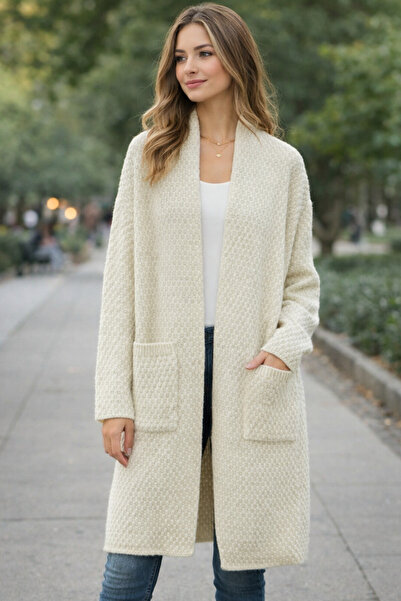 Vaniza Double Pocket Detailed Knitted Cardigan